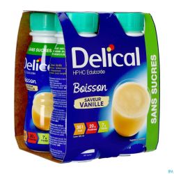 Delical Boisson Lactee S/sucre Vanille 4x200ml
