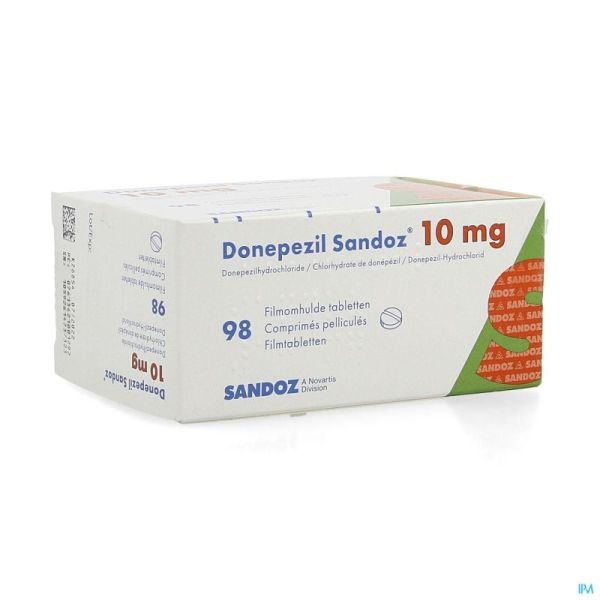 Donepezil Sandoz 10,0mg Comp Pell 98 X 10,0mg