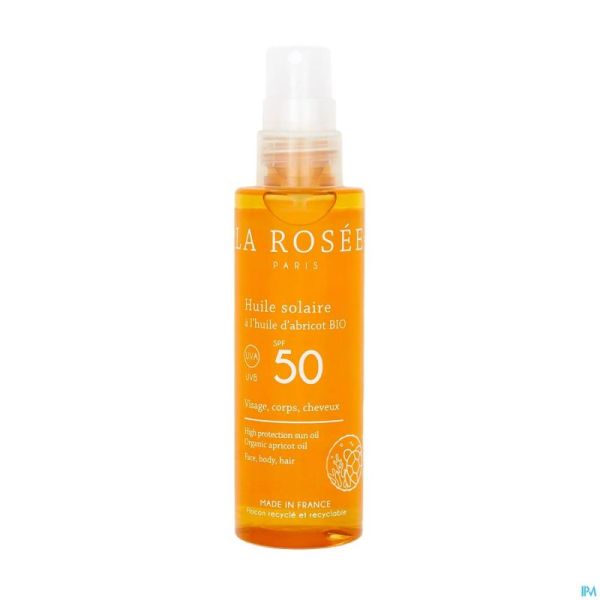 La Rosee Huile Solaire Abricot Bio Ip50 Fl 150ml