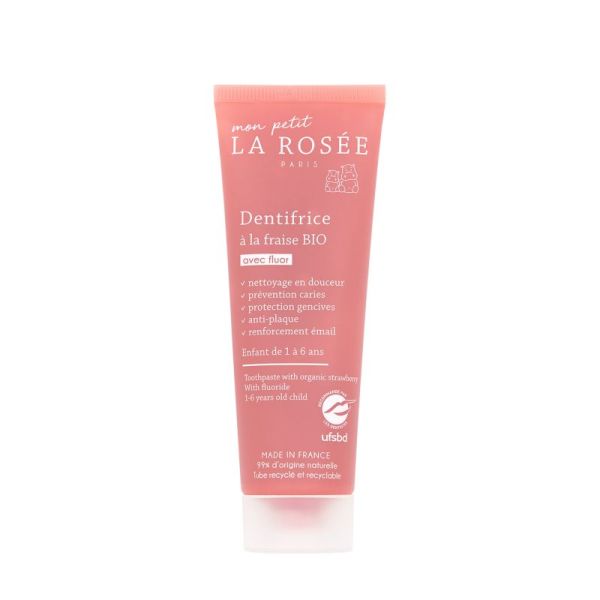 La Rosee Mon Petit Dentifrice Fraise Bio Tube 50ml