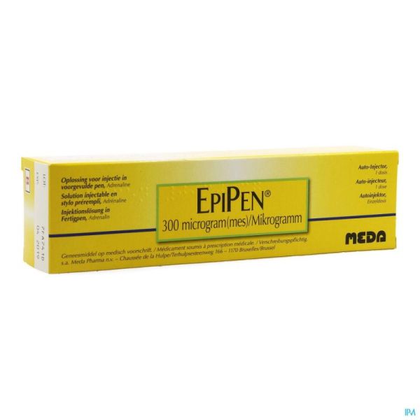 Epipen 0,30mg Cartouche 0,3ml Sol Inj 1mg/ml